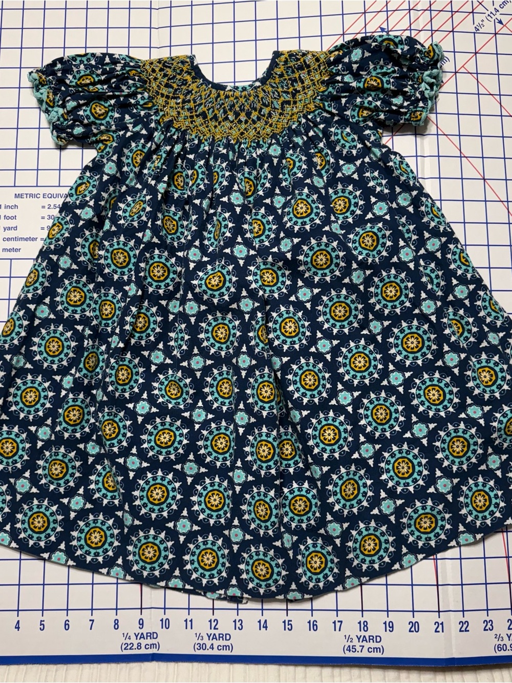 Three Sisters Hand-smocked Cotton Dress 3T